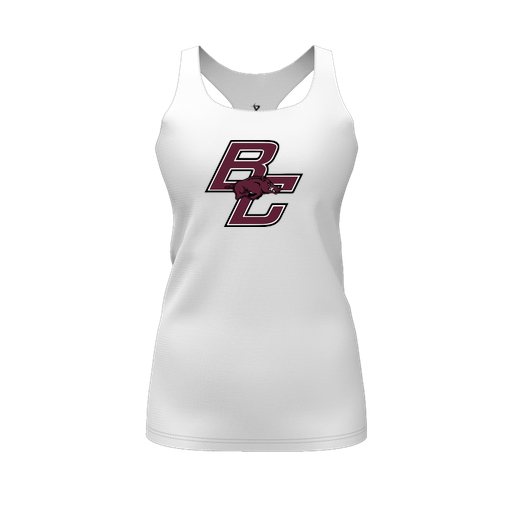 [FT0TRBWH-FYS-LOGO2] Decker Racerback Tank Top (Female Youth S, White, Logo 2)