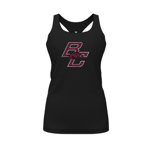 [FT0TRBBK-FYS-LOGO2] Decker Racerback Tank Top (Female Youth S, Black, Logo 2)
