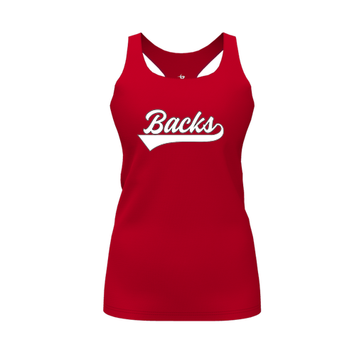 [FT0TRBRD-FYS-LOGO1] Decker Racerback Tank Top (Female Youth S, Red, Logo 1)