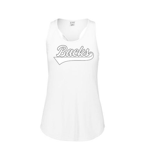 [FT0TUBWH-FAS-LOGO1] Ladies Tri Blend Tank Top (Female Adult S, White, Logo 1)