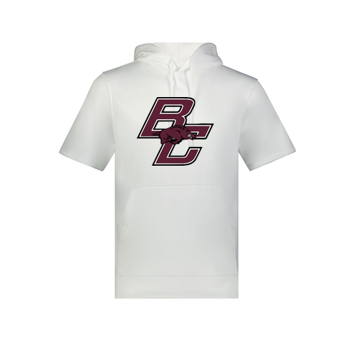 [6871.005.S-LOGO2] Men's Dri Fit Short Sleeve Hoodie (Adult S, White, Logo 2)