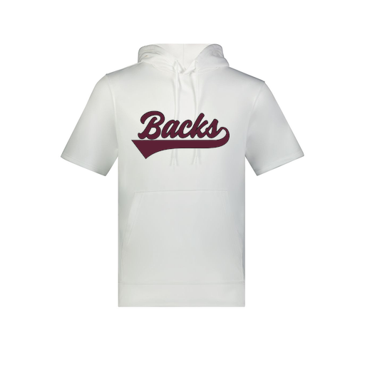 [6871.005.S-LOGO3] Men's Dri Fit Short Sleeve Hoodie (Adult S, White, Logo 3)