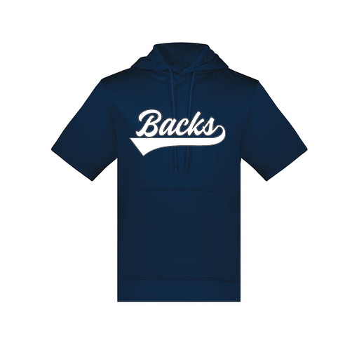 [6871.065.S-LOGO1] Men's Dri Fit Short Sleeve Hoodie (Adult S, Navy, Logo 1)