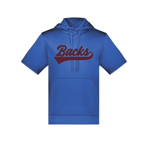 [6871.060.S-LOGO3] Men's Dri Fit Short Sleeve Hoodie (Adult S, Royal, Logo 3)