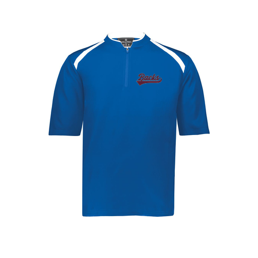 [229581-AS-RYL-LOGO3] Men's Dugout Short Sleeve Pullover (Adult S, Royal, Logo 3)