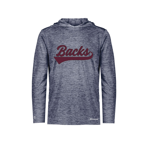 [CUS-DFW-CHGHOOD-PER-LSL-NVY-YS-LOGO3] Youth Charge Hoodie (Youth S, Navy, Logo 3)