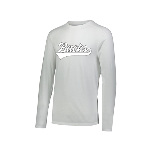 [FTLCUBWH-AXS-LOGO1] Decker Men's Tri-Blend T-Shirt - Long Sleeve (Adult XS, White, Logo 1)