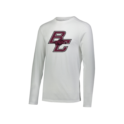 [FTLCUBWH-AXS-LOGO2] Decker Men's Tri-Blend T-Shirt - Long Sleeve (Adult XS, White, Logo 2)