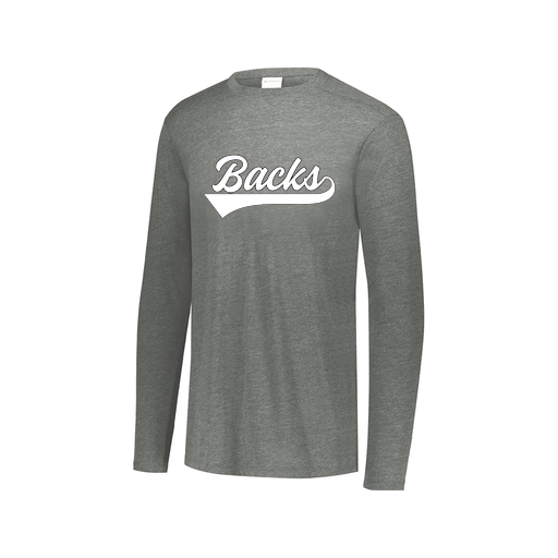 [FTLCUBGY-AXS-LOGO1] Decker Men's Tri-Blend T-Shirt - Long Sleeve (Adult XS, Gray, Logo 1)