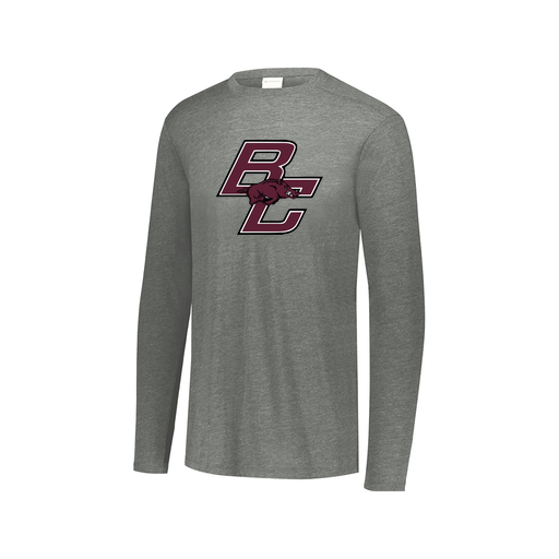 [3075.013.XS-LOGO2] Men's LS Ultra-blend T-Shirt (Adult XS, Gray, Logo 2)