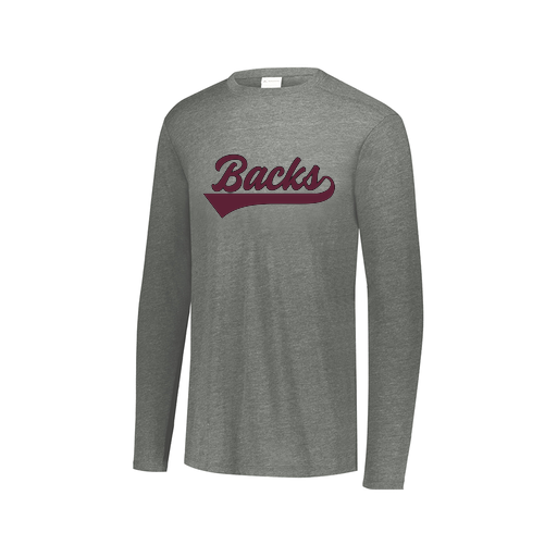 [FTLCUBGY-AXS-LOGO3] Decker Men's Tri-Blend T-Shirt - Long Sleeve (Adult XS, Gray, Logo 3)