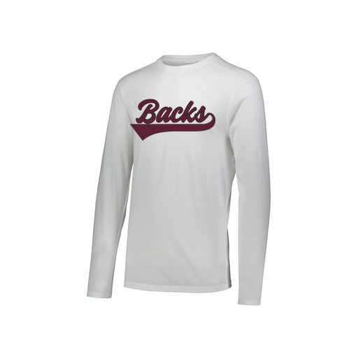 [FTLCUBWH-YS-LOGO3] Decker Youth Tri-Blend T-Shirt - Long Sleeve (Youth S, White, Logo 3)