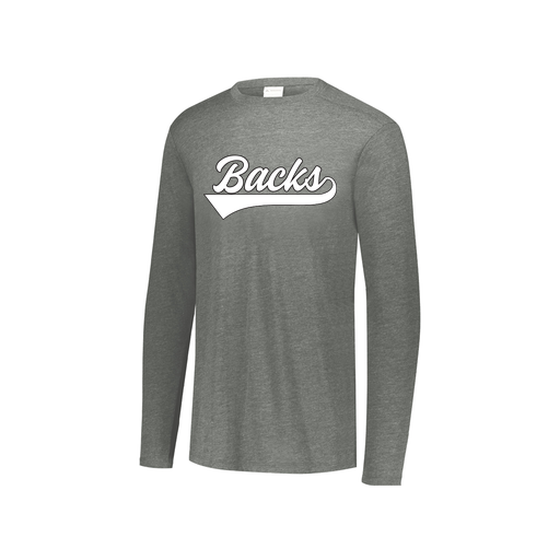[FTLCUBGY-YS-LOGO1] Decker Youth Tri-Blend T-Shirt - Long Sleeve (Youth S, Gray, Logo 1)