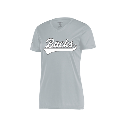 [222820.099.S-LOGO1] Ladies Movement Dri Fit Shirt (Female Adult S, Silver, Logo 1)