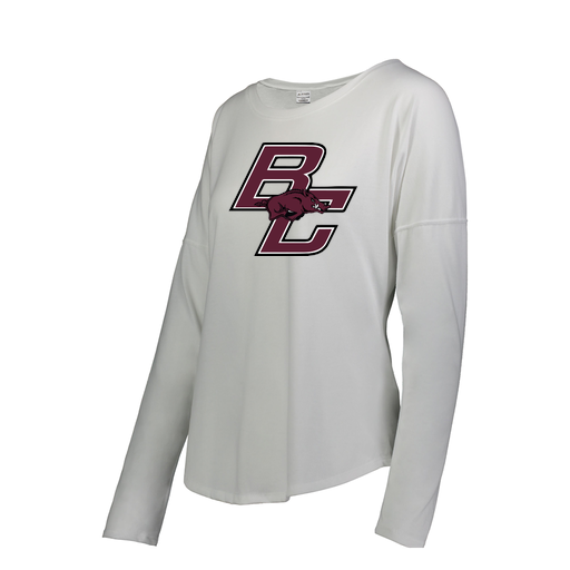 [FTLCUBWH-FAS-LOGO2] Decker Women's Tri-Blend T-Shirt - Long Sleeve (Female Adult S, White, Logo 2)