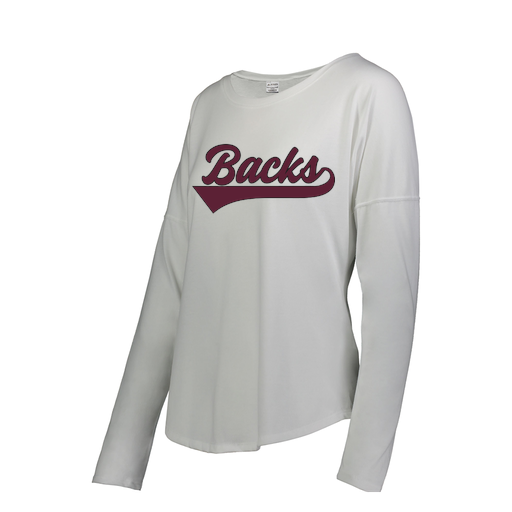 [FTLCUBWH-FAS-LOGO3] Decker Women's Tri-Blend T-Shirt - Long Sleeve (Female Adult S, White, Logo 3)