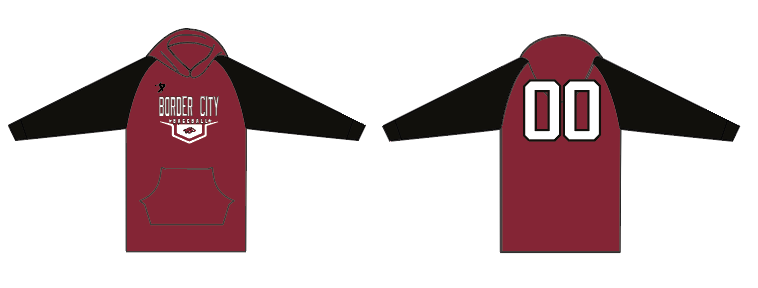 Border City Backs 2025 - Cardinal Hoodie (Black Sleeves)